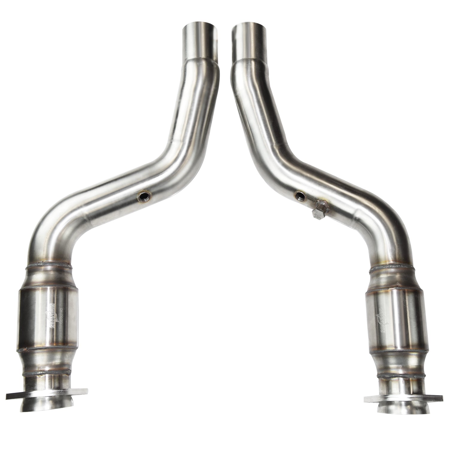 3" SS GREEN Catted OEM Connection Pipes W/EPS. 2012-2023 LX Platform 6.4L.
