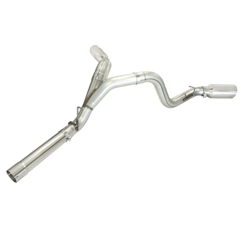 aFe MachForce XP Exhaust 4inch DP-Back All SS 2011-14 GM Diesel Trucks V8-6.6L LML Polished-SR1 Performance