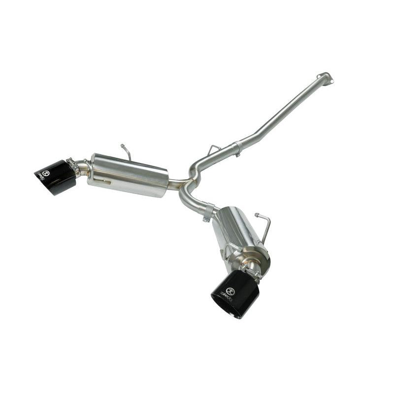 aFe Takeda Exhaust Axle-Back 13-15 Scion FRS / Subaru BRZ 304SS Black Dual Tips Exhaust-SR1 Performance