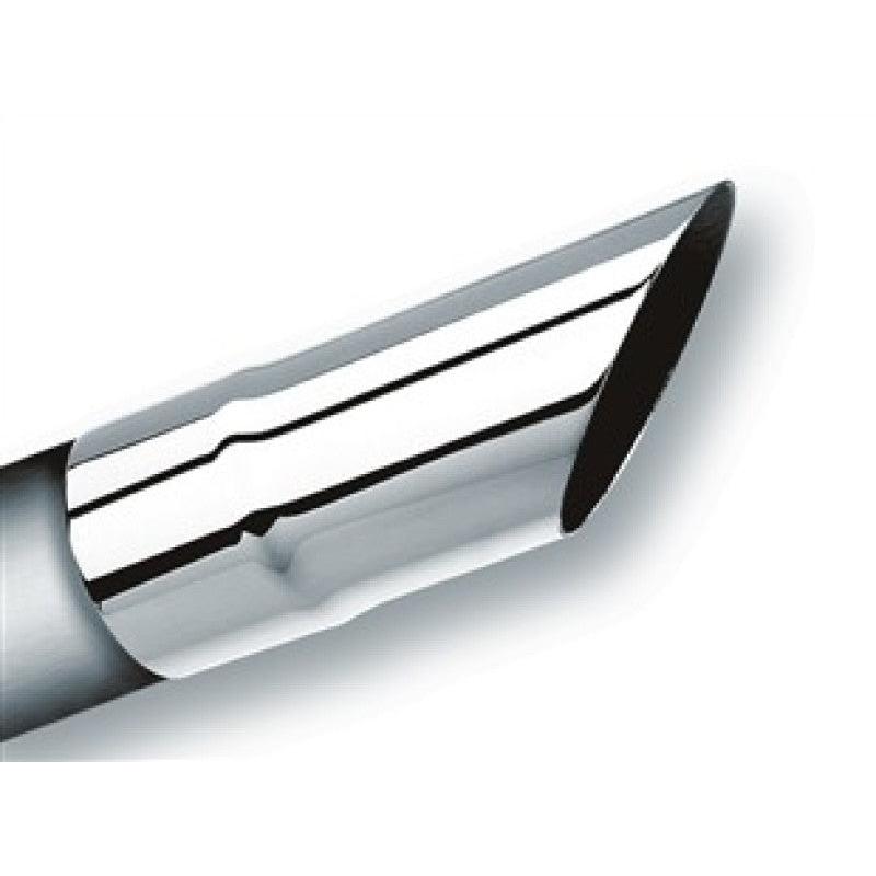 Borla Universal Polished Tip Single Round Angle-Cut (inlet 2 1/2in. Outlet 2 1/2in)-SR1 Performance