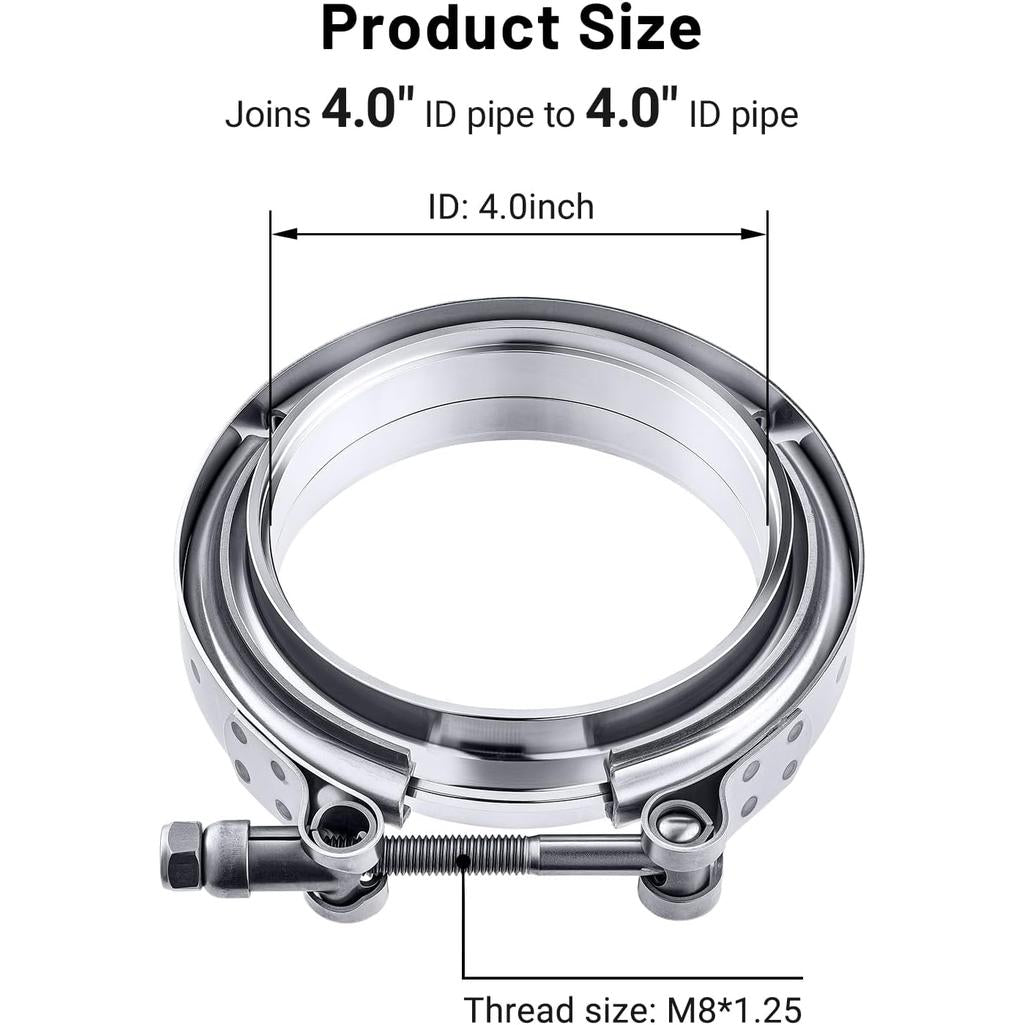 makes 4-inch V-band kit strong choice removable exhaust sections