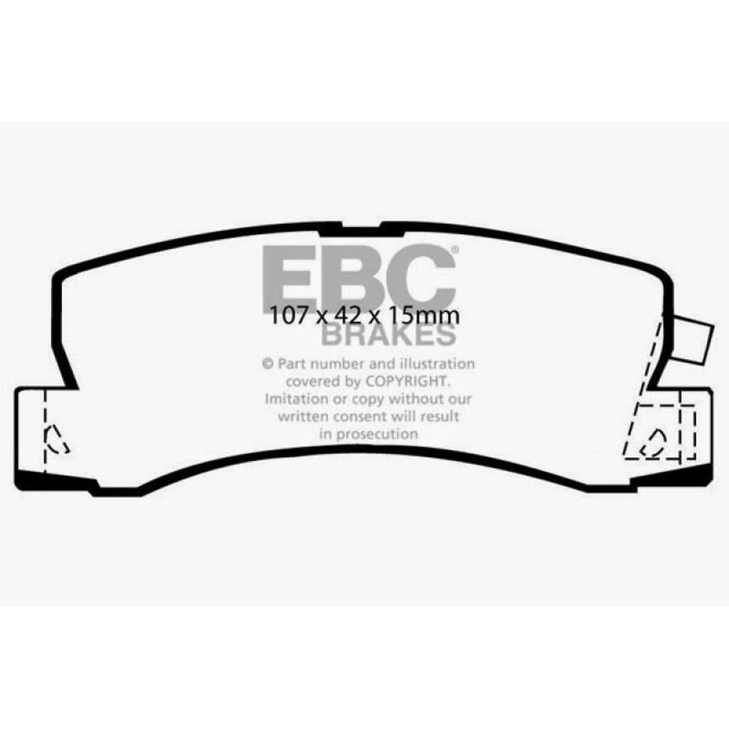 EBC Yellowstuff Rear Brake Pads for Lexus ES250 90-91 – High-Performance Street and Track Use