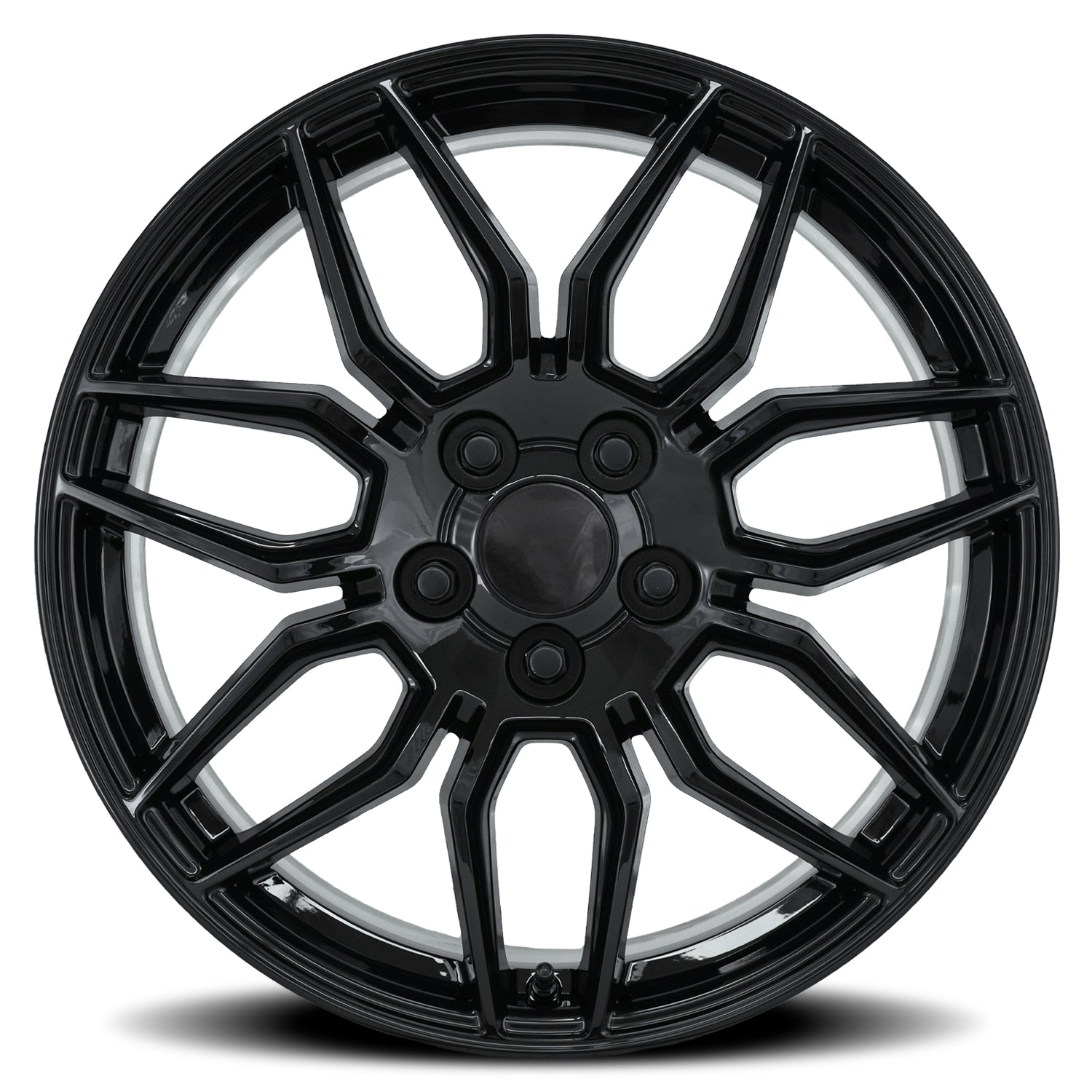 FR 401 – C8 ZO6 CORVETTE REPLICA WHEELS-Gloss Black 19x10 5x4.75 + 56 HB 70.3