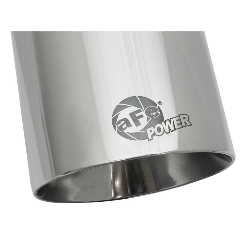aFe MACH Force-Xp Univ 304 SS Double-Wall Clamp-On Exhaust Tip - Polished - 3in Inlet - 4.5in Outlet-SR1 Performance