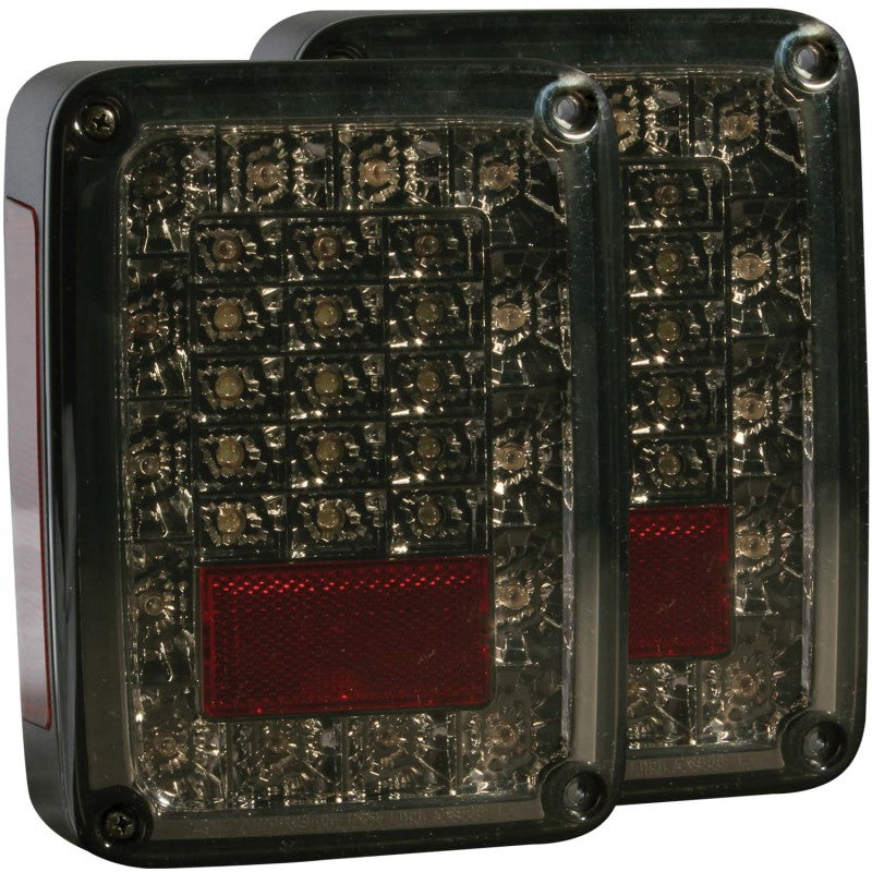 ANZO 2007-2015 Jeep Wrangler LED Taillights Smoke-SR1 Performance