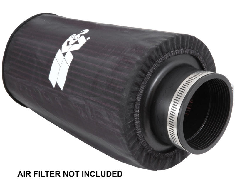 K&N Universal Round Tapered Filter Wrap - Black - 6in Base ID x 4.625in Top ID x 9in Height-SR1 Performance
