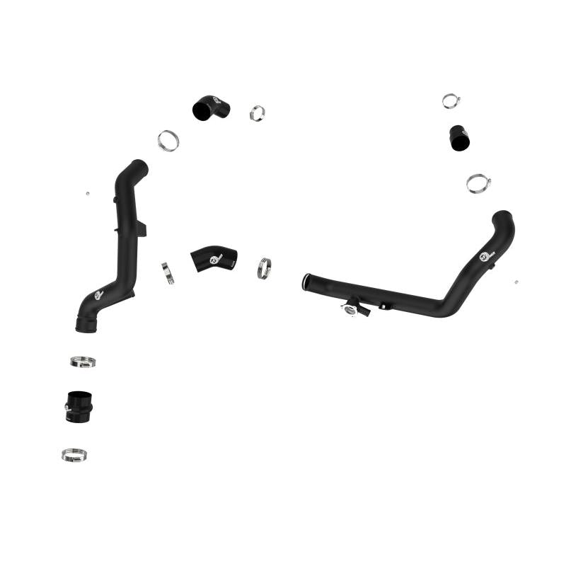 aFe Bladerunner 2-1/4 IN Aluminum Hot Charge Pipe Black 20-23 Ford Explorer/Explorer ST - Black-SR1 Performance