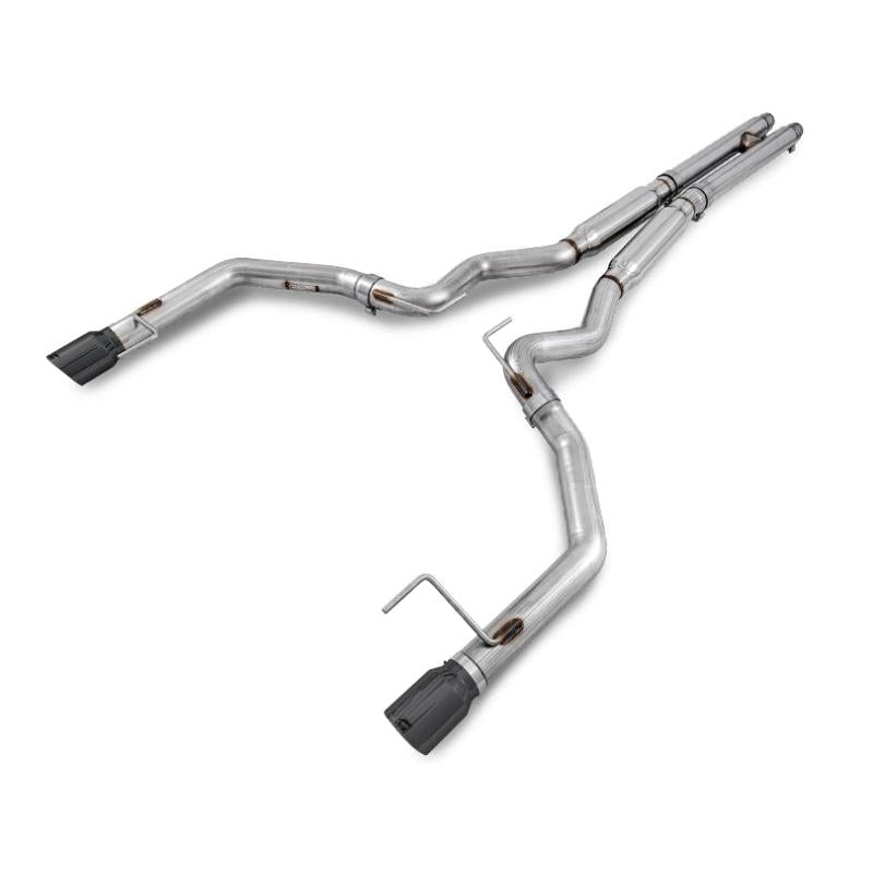 AWE Tuning S550 Mustang GT Cat-back Exhaust - Track Edition (Diamond Black Tips)-SR1 Performance