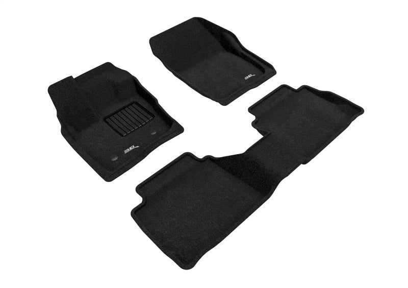 3D Maxpider 17-20 Ford Fusion Elegant 1st 2nd Row - Floor Mat Set (Black)-SR1 Performance