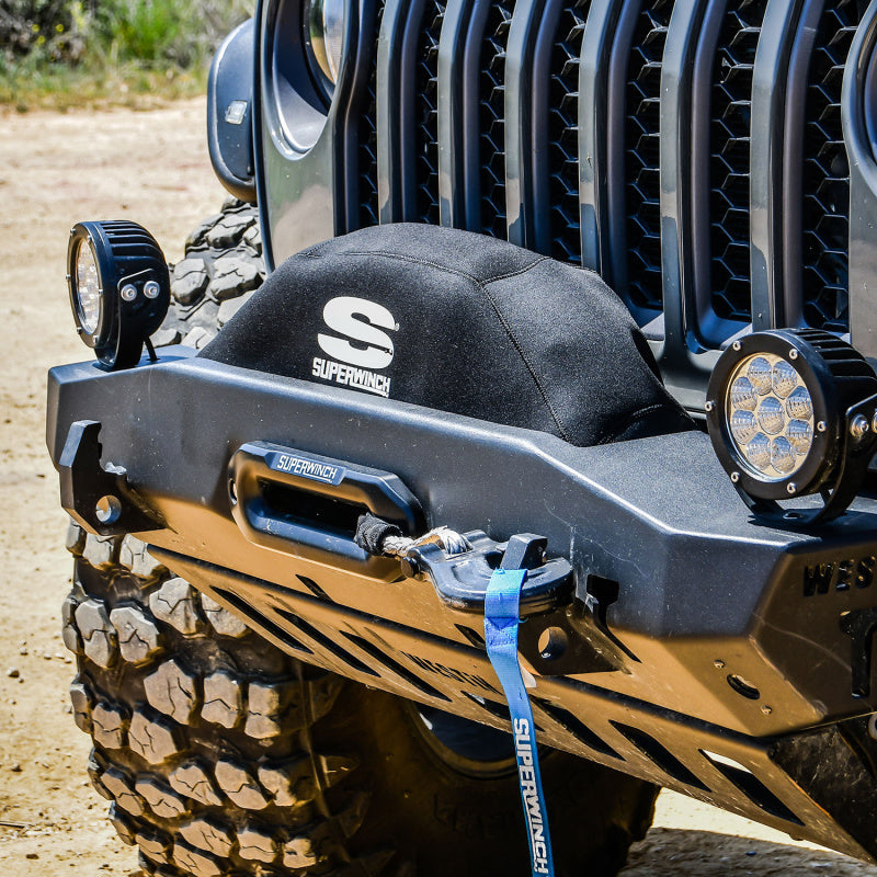 Superwinch Winch Cover for Sx 10000/12000/Talon 9.5 Integrated Winches - Blk Neoprene-SR1 Performance