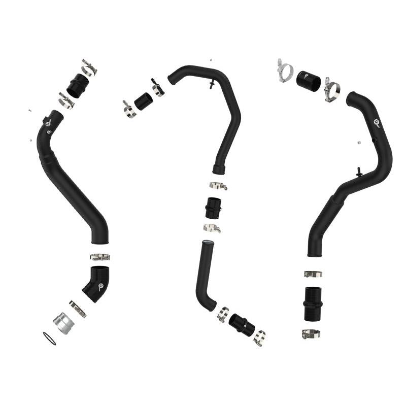 aFe Bladerunner Intercoolers I/C Tubes Hot/Cold 2021+ Ford F-150 V6-2.7L (tt) - Black-SR1 Performance