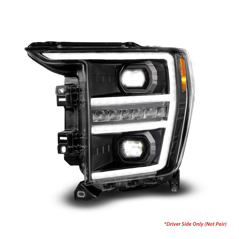 Anzo 21-23 Ford F150 LED Projector Headlight w/Switchback+Sequential - Black (Driver Side Only)-SR1 Performance