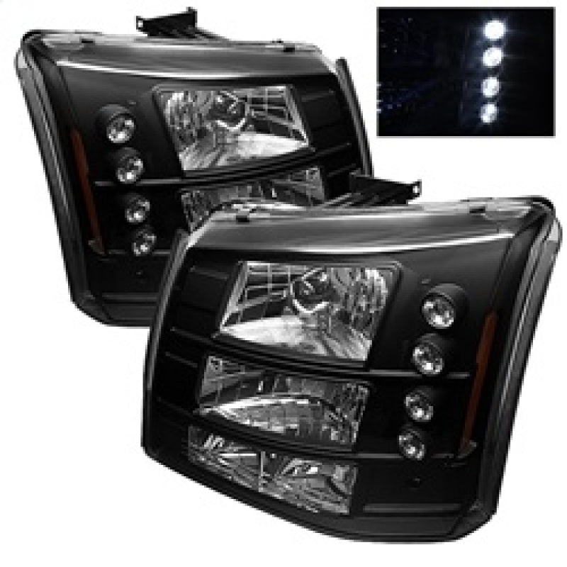 Spyder Chevy Silverado 1500/2500 03-06 Bumper Lights Crystal Headlights Blk HD-YD-CS03-1PC-AM-BK-SR1 Performance
