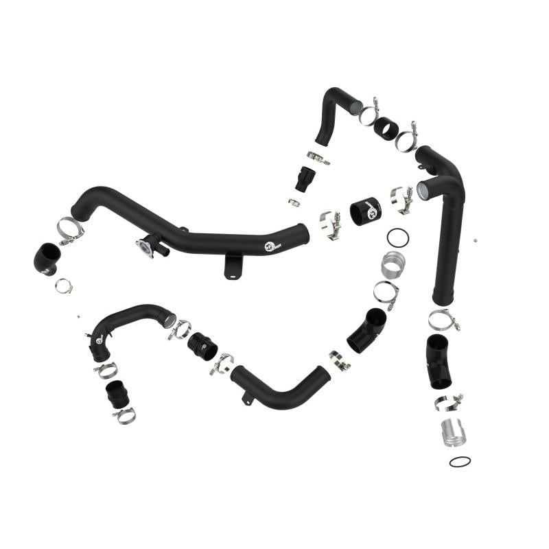 aFe 21-23 Ford Bronco V6-2.7Ltt BladeRunner Alum Hot & Cold Charge Pipe Kit - Black-SR1 Performance