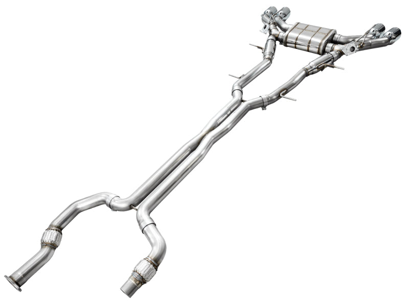 AWE Tuning 2021+ Cadillac CT4-V Blackwing SwitchPath Exhaust with Chrome Silver Tips