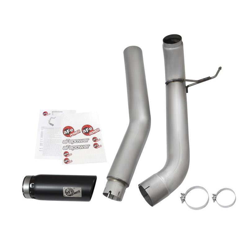 aFe Atlas Exhaust 5in DPF-Back Al Steel 2016 Nissan Titan XD V8-5.0L Black Tip-SR1 Performance