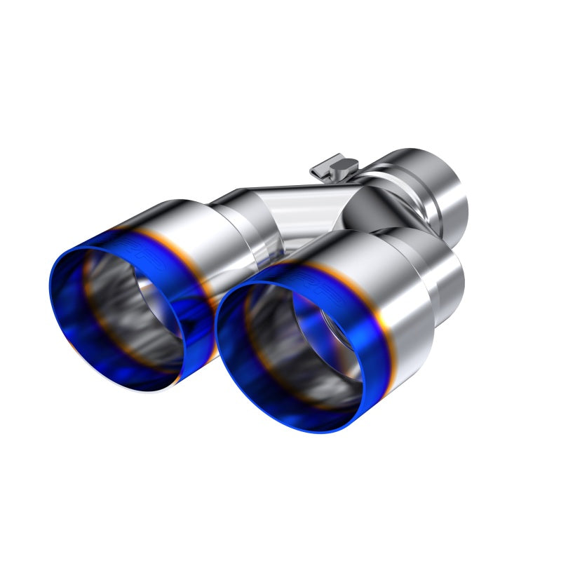 MBRP Universal T304 SS Dual Burnt End Tip 3.5in OD/2.5in Inlet-SR1 Performance
