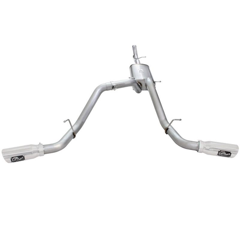 aFe Mach Force-XP Exhaust 3in Cat-Back SS 14-15 GM 1500 Trucks 4.3L/5.3L Dual Split w/ Polished Tip-SR1 Performance