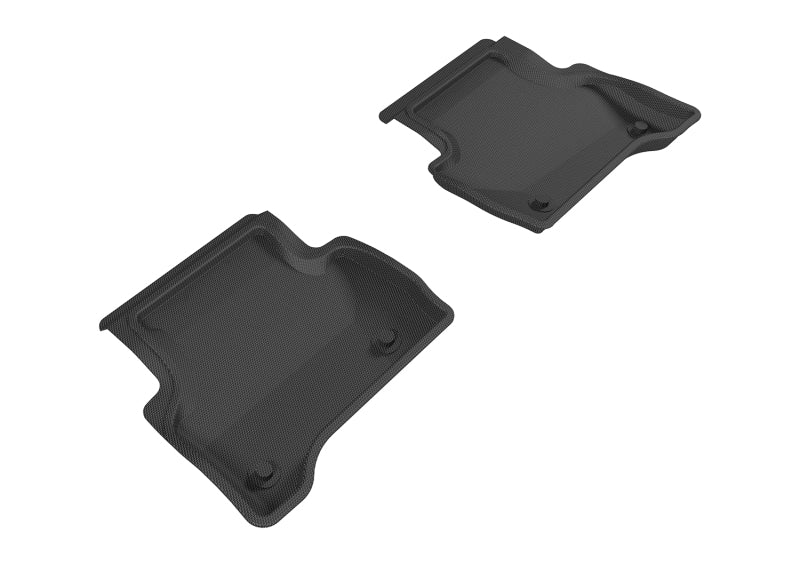 3D MAXpider 2017-2020 Jaguar XE Kagu 2nd Row Floormats - Black-SR1 Performance
