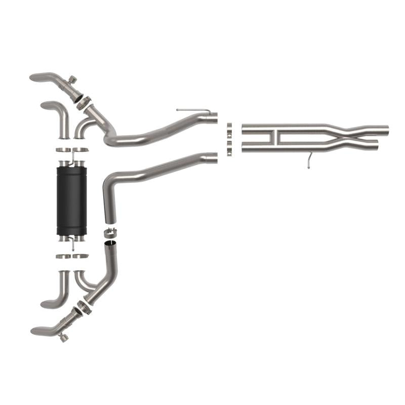 aFe 21-22 Jeep Wrangler JL Vulcan Series Stainless Steel Cat-Back Exhaust System-SR1 Performance