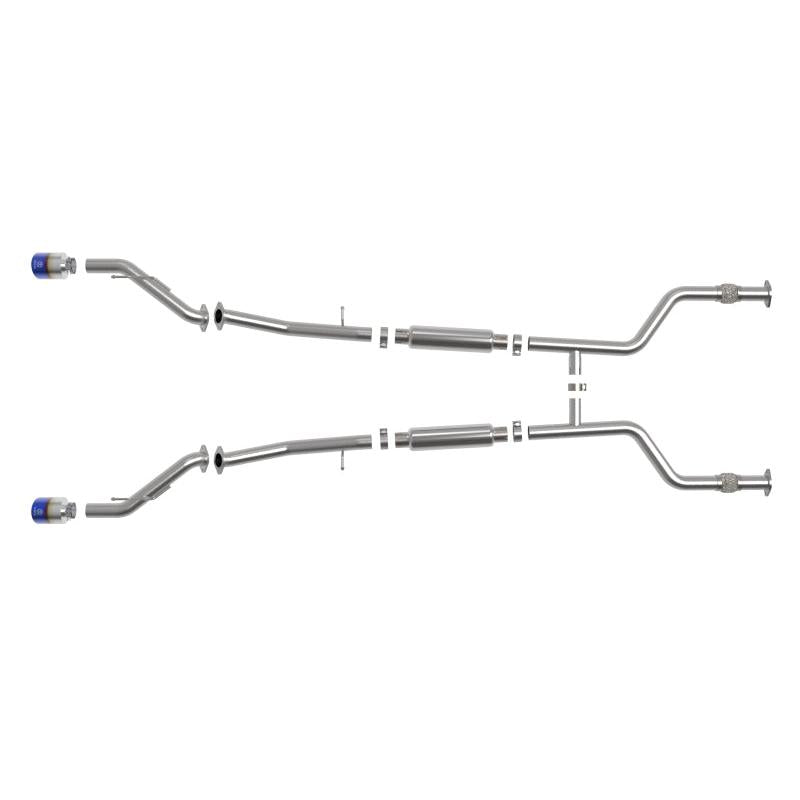 aFe POWER Takeda 2023 Nissan Z 2 1/2in 304 SS Cat-Back Exhaust System w/ Blue Flame Tips-SR1 Performance