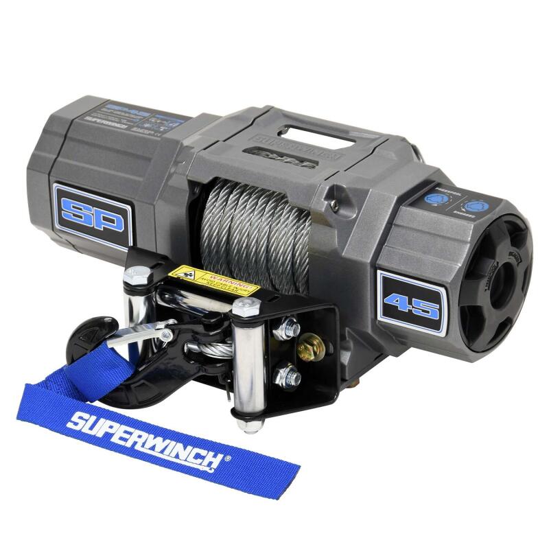 Superwinch 4500 LBS 12V DC 15/64in x 40ft Steel Rope Roller Fairlead SP 45 Winch-SR1 Performance