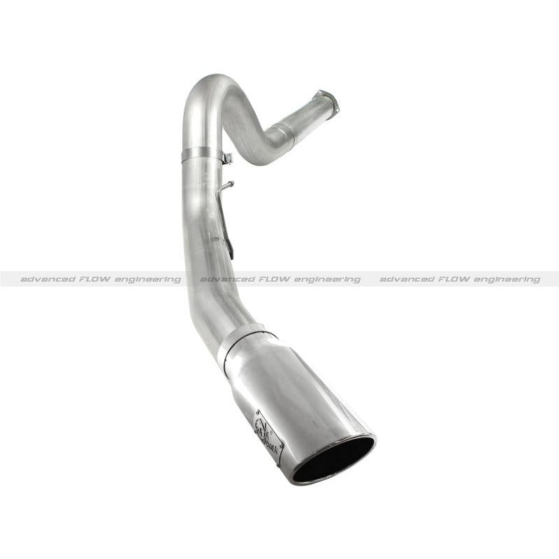aFe Atlas 5in DPF-Back Aluminized Steel Exh Sys, Ford Diesel Trucks 11-14 v8-6.7L (td) Polished tip-SR1 Performance