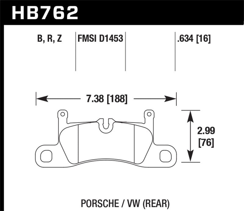 Hawk 2015 Porsche Cayenne HPS 5.0 Rear Brake Pads-SR1 Performance