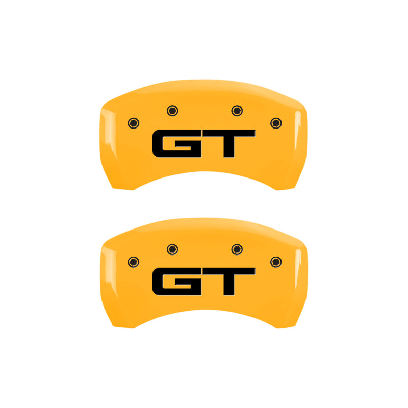 MGP 4 Caliper Covers Engraved Front 2015/Mustang Engraved Rear 2015/GT Yellow finish black-SR1 Performance