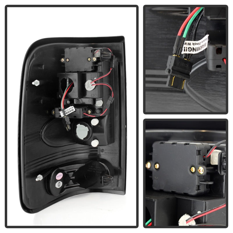Spyder Ford F150 Styleside 04-08 (Not Fit Heritage & SVT)LED Tail Lights Black ALT-YD-FF15004-LED-BK-SR1 Performance