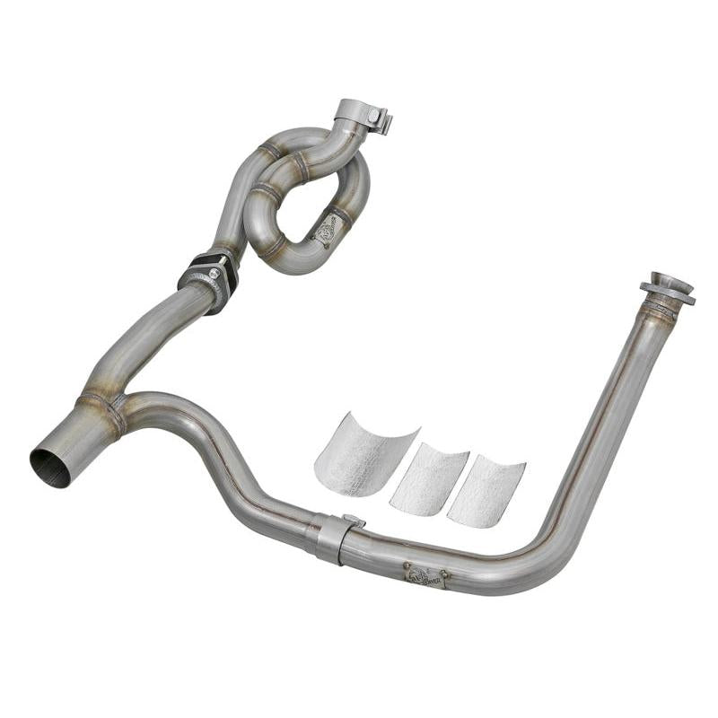 aFe POWER Twisted Steel Y-Pipe w/ Loop Relocation Pipe 12-18 Jeep Wrangler (JK) V6 3.6L-SR1 Performance