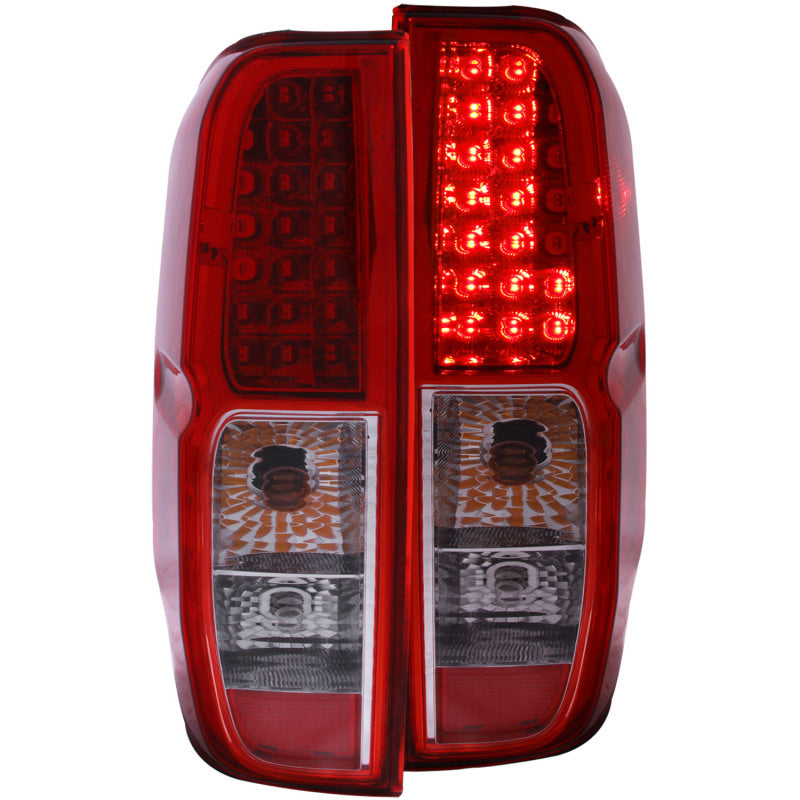 ANZO 2005-2008 Nissan Frontier LED Taillights Red/Clear-SR1 Performance