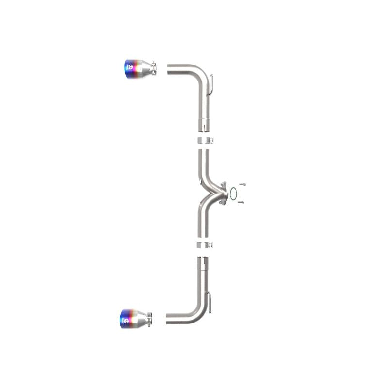 aFe Takeda 2-1/2in 304 SS Axle-Back Exhaust w/ Blue Flame Tips 14-18 Mazda 3 L4 2.0L/2.5L-SR1 Performance