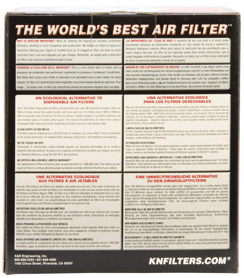 K&N Filter Universal Round Air Filter 6.25in. Outer Diameter-SR1 Performance