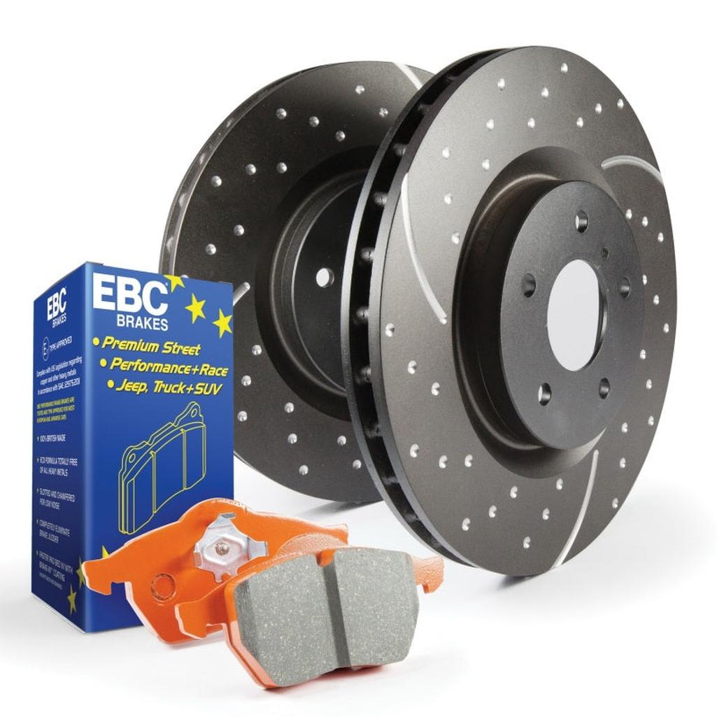 EBC S8 Kits Orangestuff and GD Rotors for GMC Sierra 3500 HD and Chevrolet Silverado 3500 HD