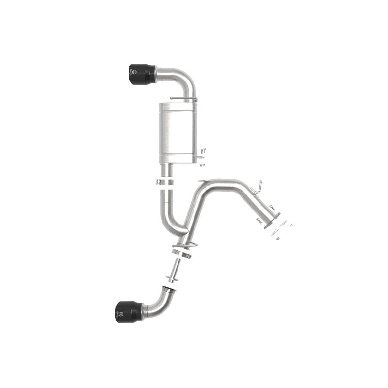 aFe Takeda Exhaust Axle-Back 19-20 Hyundai Veloster N 304SS Black Dual Tips Exhaust-SR1 Performance