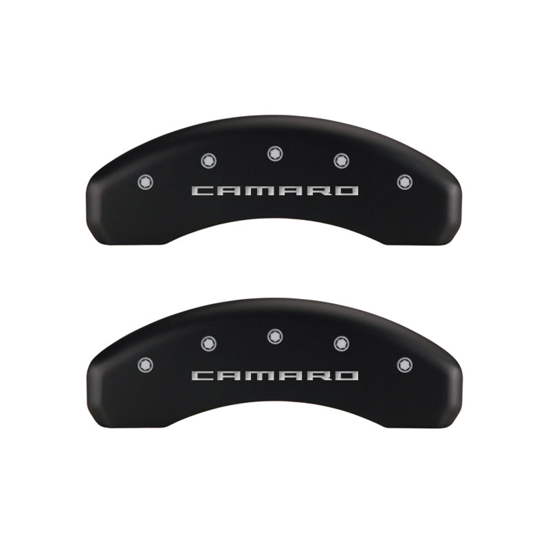MGP 4 Caliper Covers Engraved Front & Rear Gen 5/Camaro Red finish silver-SR1 Performance