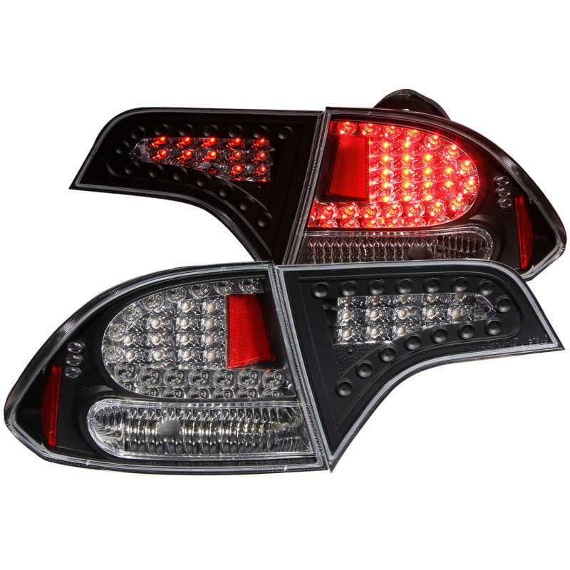 ANZO 2006-2011 Honda Civic LED Taillights Black-SR1 Performance