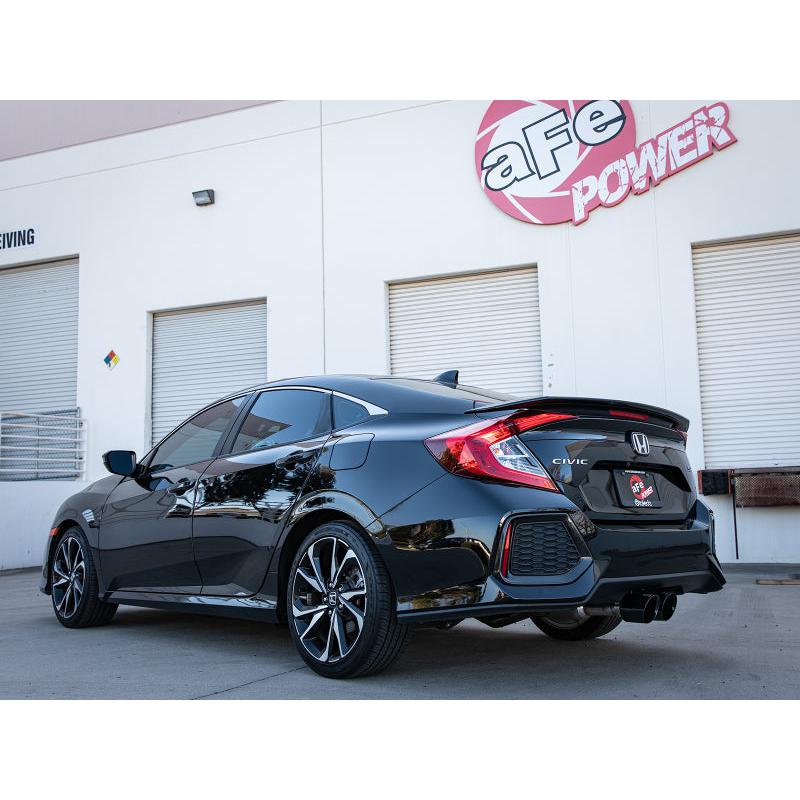 aFe Takeda 2.5in 304SS Cat-Back Exhaust System w/ Black Tips 17-20 Honda Civic Si Sedan I4 1.5L-SR1 Performance