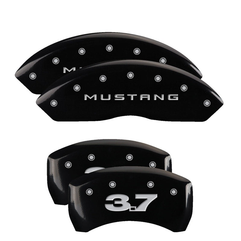 MGP 4 Caliper Covers Engraved Front 2015/Mustang Engraved Rear 2015/GT Yellow finish black-SR1 Performance