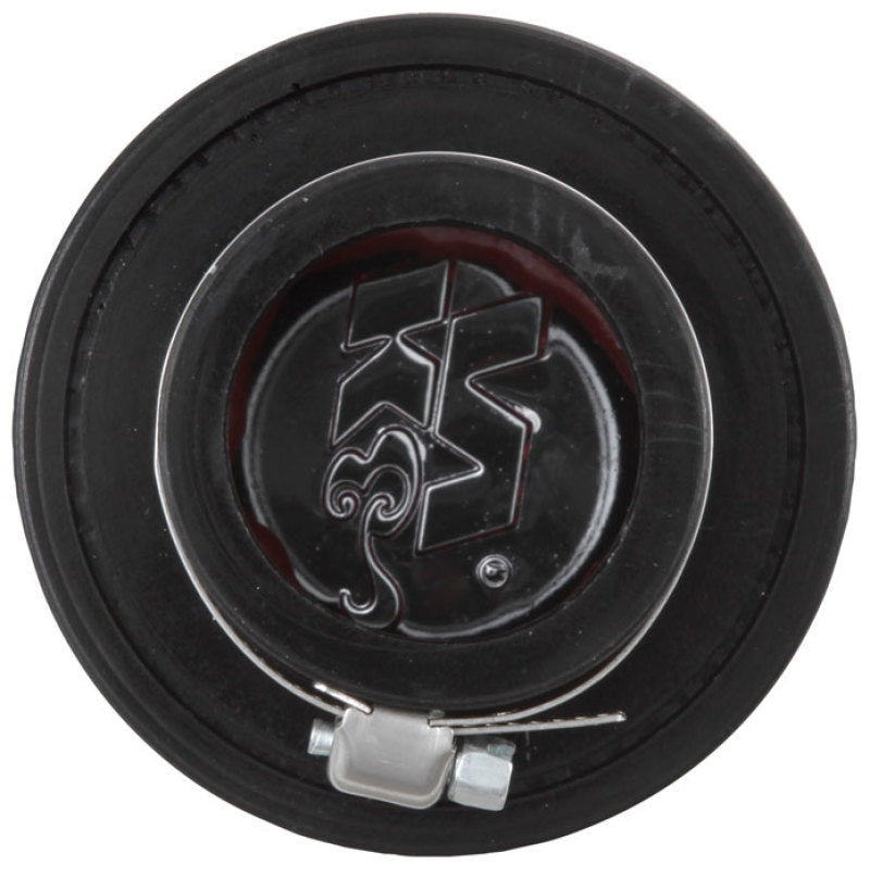 K&N 1.5in Flange ID x 3in OD x 2.5in H Chrome Finish Rubber Base Crankcase Vent Filter-SR1 Performance