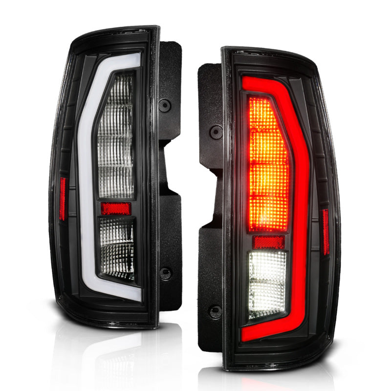 ANZO 07-14 Chevrolet Suburban / GMC Yukon Full LED Tail Light Assembly with Clear Lens and Black Housing