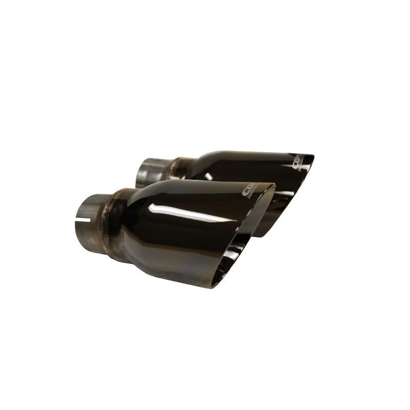 Corsa 2015-2016 Dodge Charger R/T Pursuit Valance 2.5in Inlet / 4in Outlet Black PVD Tip Kit-SR1 Performance