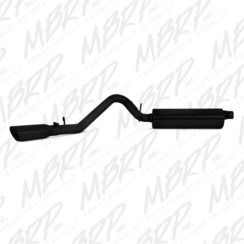 MBRP 97-99 Jeep Wrangler (TJ) Inline-4 2.5L, Inline-6 4.0L 2 1/2in Cat Back Single Side Black Coated-SR1 Performance