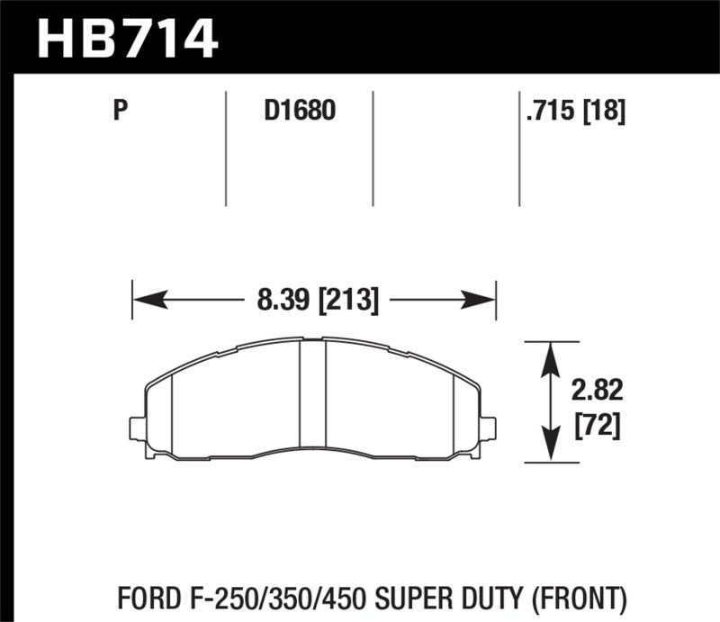 Hawk 15-17 Ford F-250/350 LTS Street Front Brake Pads-SR1 Performance