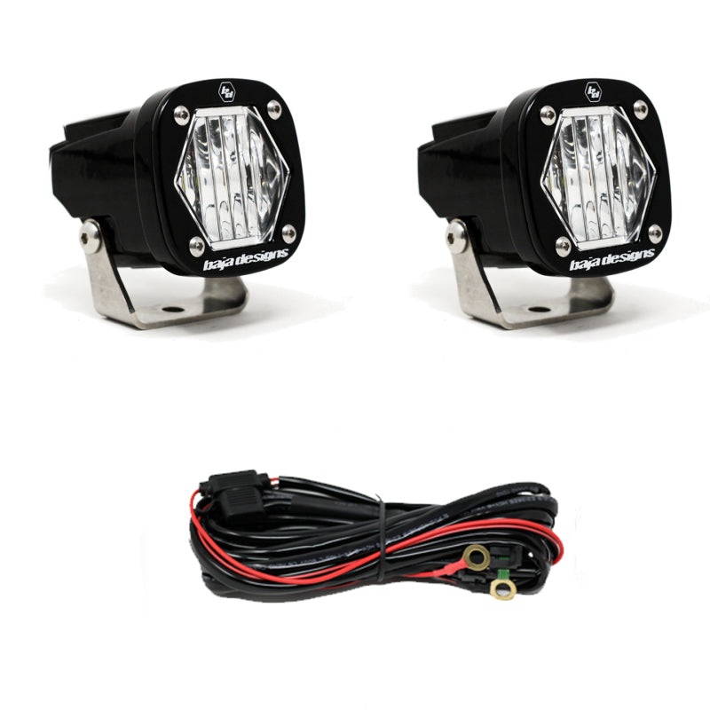 Baja Designs S1 Wide Cornering LED Light w/ Mounting Bracket Pair-SR1 Performance