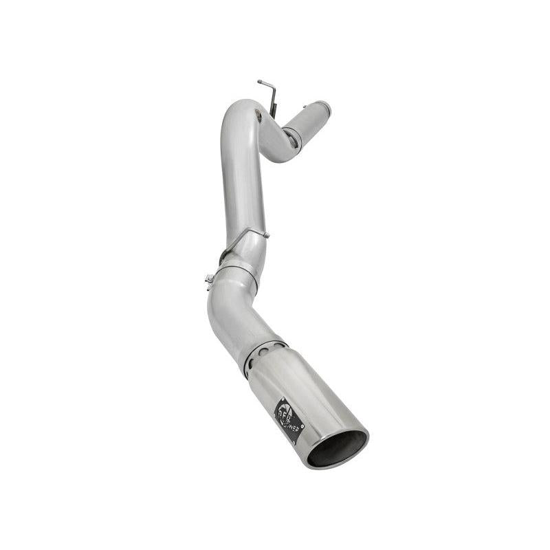 aFe Atlas Exhaust 5in DPF-Back Aluminized Steel w/ Polished Tips 16-17 GM Diesel Truck V8-6.6L (td)-SR1 Performance