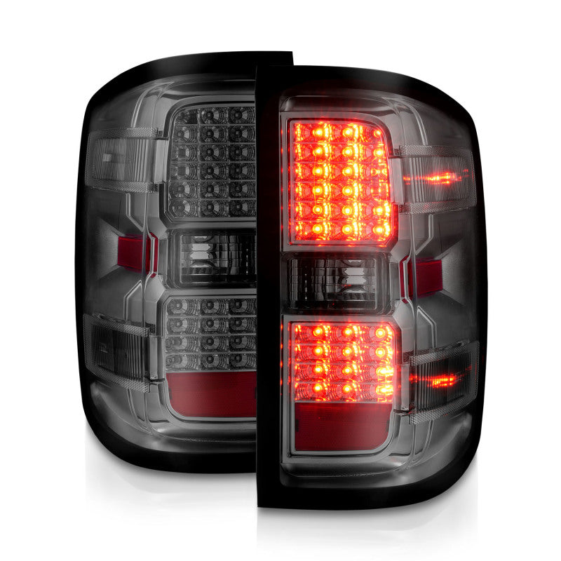 ANZO 15-19 Chevy Silverado 2500HD/3500HD (Halgn Only) LED Tail Lights w/Smoke Light Bar & Clear Lens-SR1 Performance