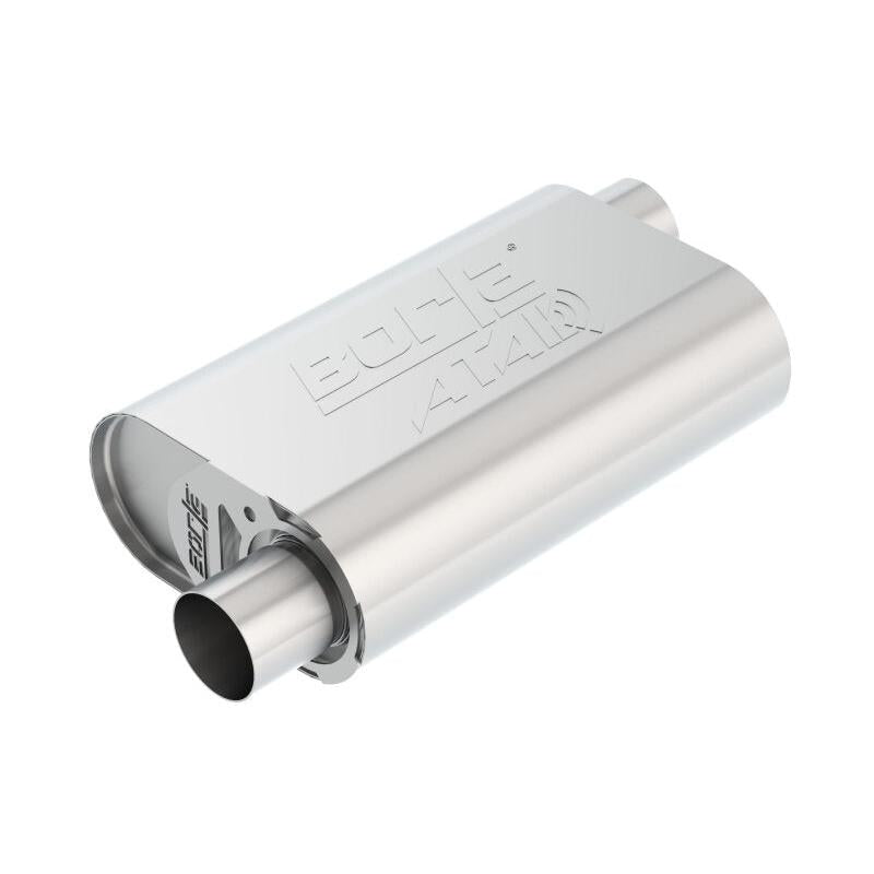 Borla CrateMuffler Small Block Chevrolet ATAK 2.5in Offset/Offset 14inx4.35inx9in Muffler-SR1 Performance