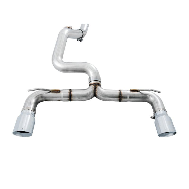 AWE Tuning Ford Focus RS Track Edition Cat-back Exhaust - Chrome Silver Tips-SR1 Performance